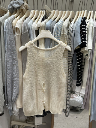 Linen knit vest