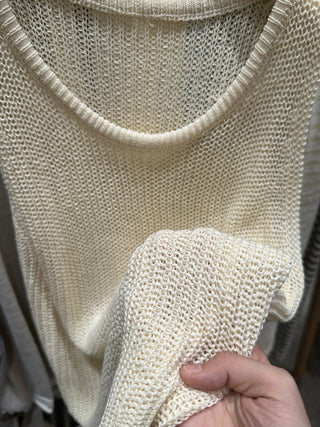 Linen knit vest