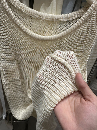 Linen knit vest