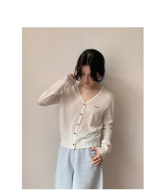 Embroidered cardigan