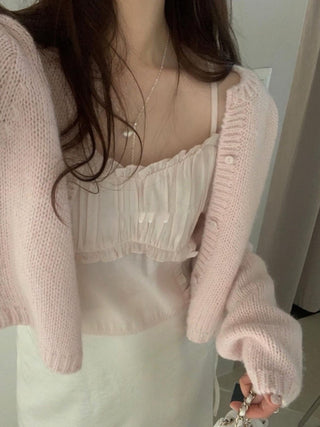 Knitted sling cardigan