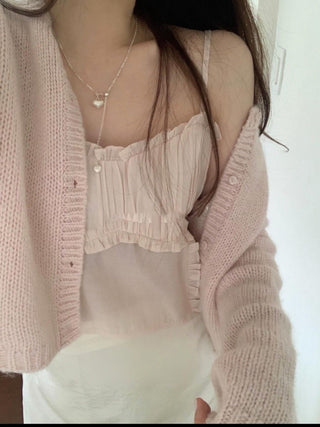 Knitted sling cardigan
