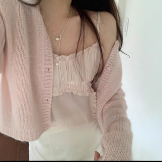 Knitted sling cardigan