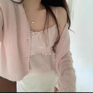 Knitted sling cardigan