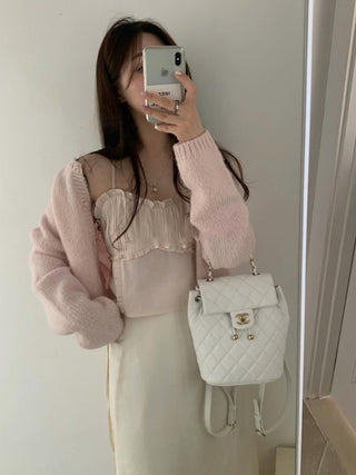 Knitted sling cardigan