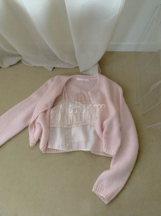 Knitted sling cardigan