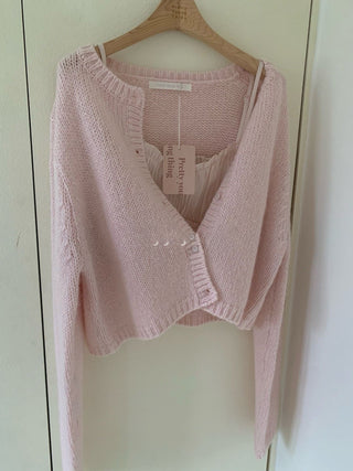 Knitted sling cardigan