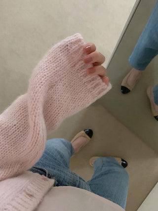 Knitted sling cardigan