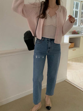Knitted sling cardigan