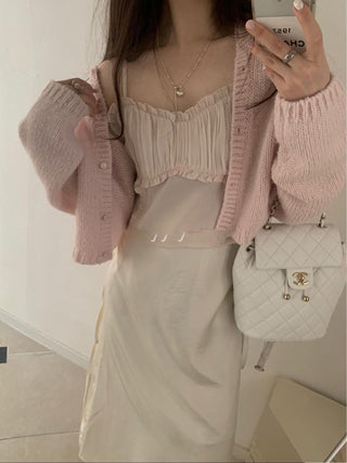Knitted sling cardigan