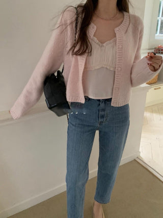 Knitted sling cardigan