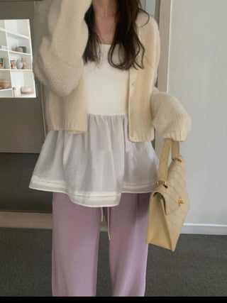 Knitted sling cardigan