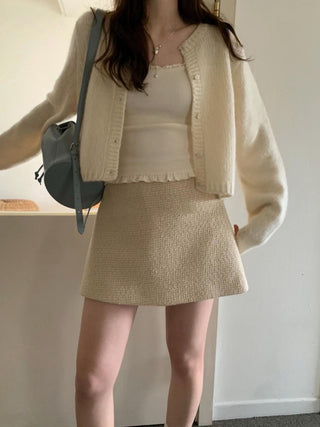 Knitted sling cardigan