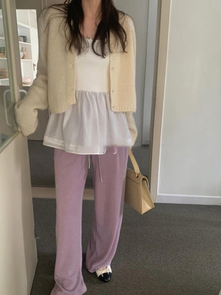 Knitted sling cardigan