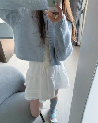 Knitted sling cardigan
