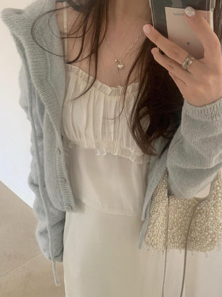Knitted sling cardigan