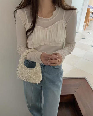 Knitted sling cardigan