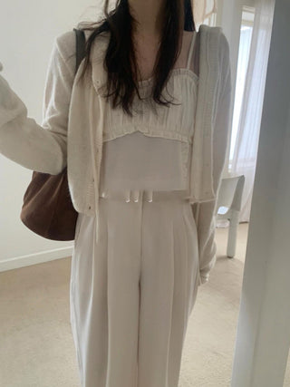 Knitted sling cardigan