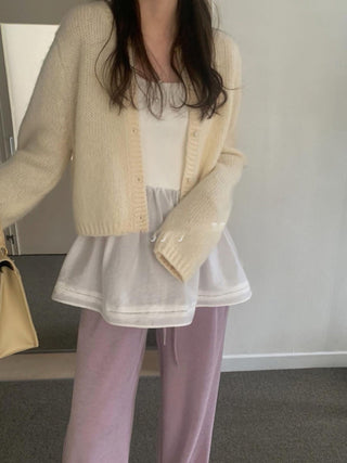 Knitted sling cardigan