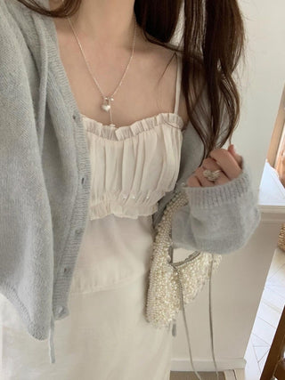 Knitted sling cardigan