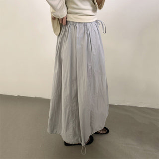 Drawstring puffy skirt