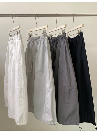 Drawstring puffy skirt