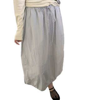 Drawstring puffy skirt