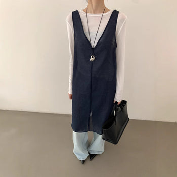 Stacked vest dress
