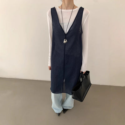 Stacked vest dress