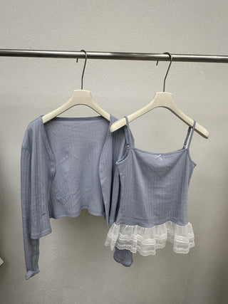 Lace vest set