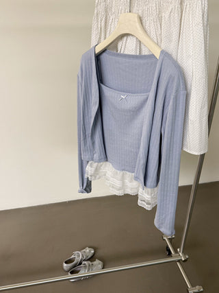Lace vest set