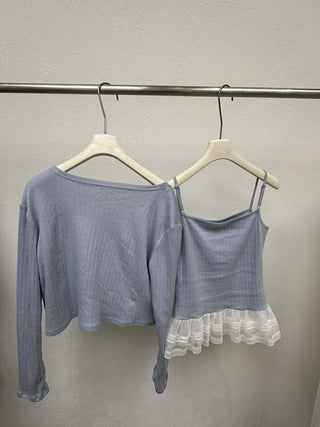 Lace vest set