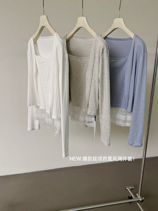 Lace vest set