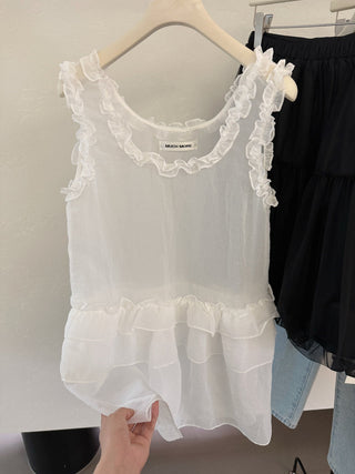 Lace vest dress