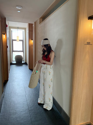 Floral casual pants