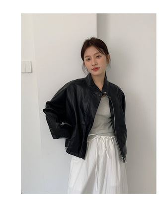PU leather jacket