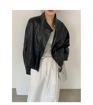 PU leather jacket