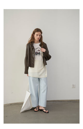 PU leather jacket