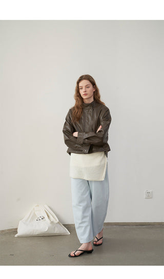 PU leather jacket