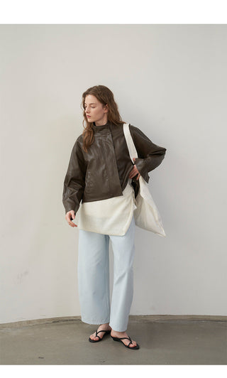PU leather jacket