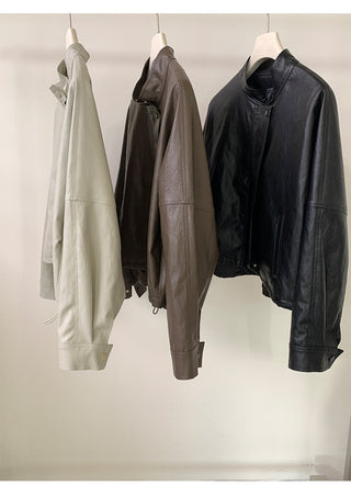 PU leather jacket