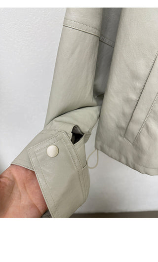 PU leather jacket