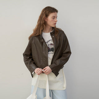 PU leather jacket