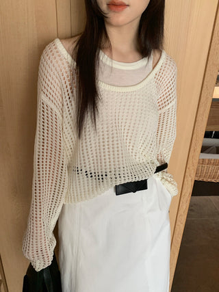 Hollow sweater set