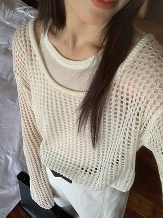 Hollow sweater set