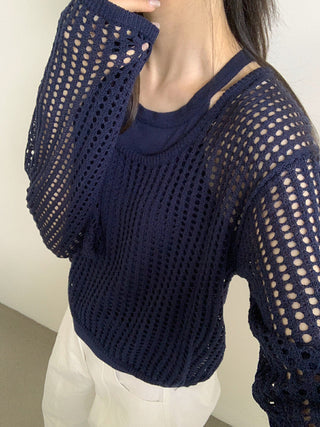 Hollow sweater set