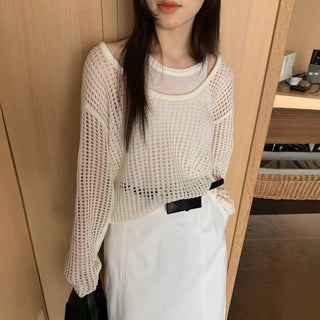 Hollow sweater set