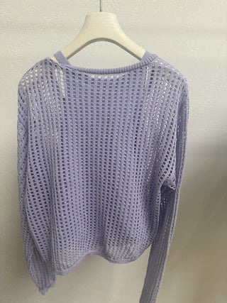 Hollow sweater set