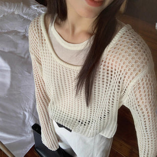 Hollow sweater set