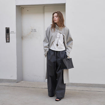Stand collar trench Coat